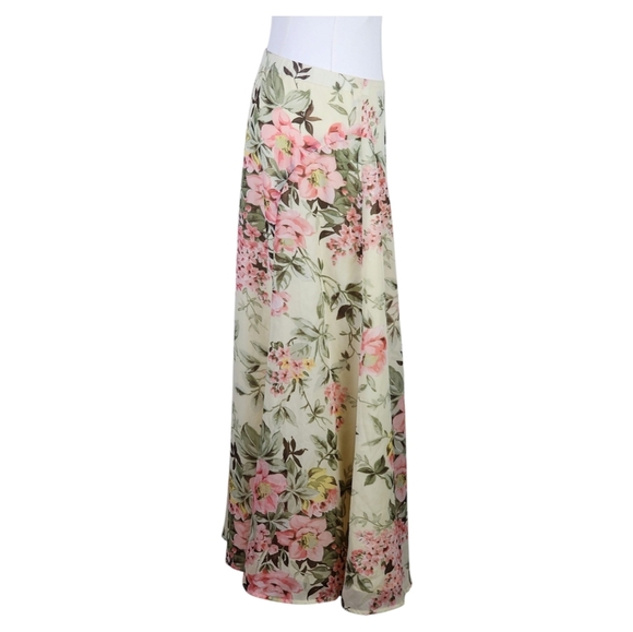 Coldwater Creek Flowy Lightweight Floral Cottagecore Chiffon Maxi Skirt L - Picture 5 of 6